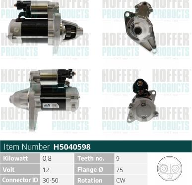 Hoffer H5040598 - Starter www.molydon.hr