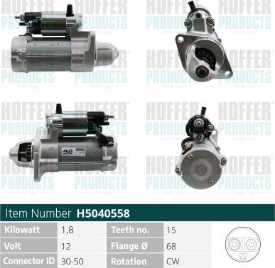 Hoffer H5040558 - Starter www.molydon.hr