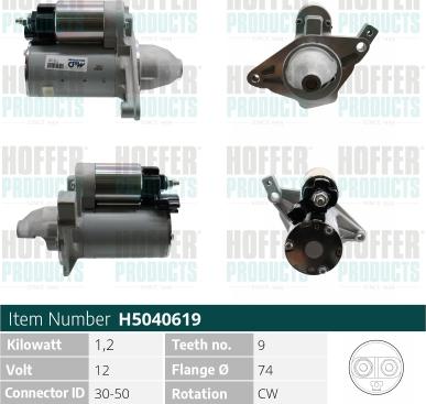 Hoffer H5040619 - Starter www.molydon.hr