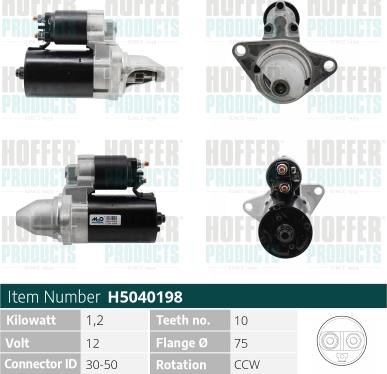 Hoffer H5040198 - Starter www.molydon.hr