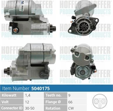 Hoffer H5040175 - Starter www.molydon.hr