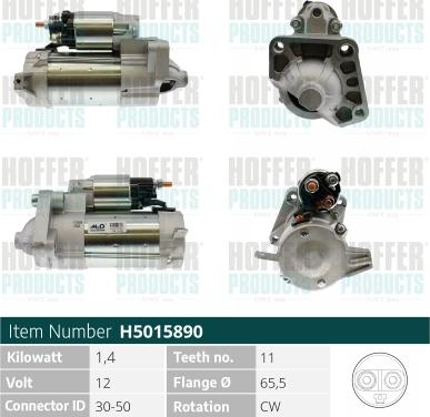 Hoffer H5015890 - Starter www.molydon.hr