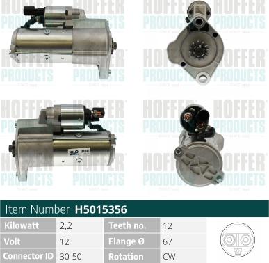 Hoffer H5015356 - Starter www.molydon.hr