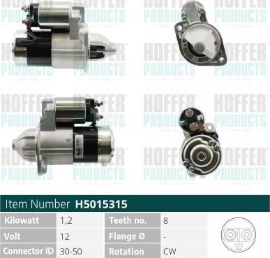 Hoffer H5015315 - Starter www.molydon.hr