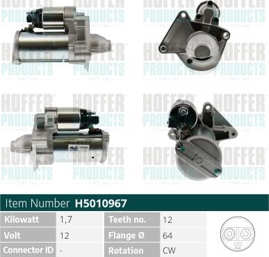 Hoffer H5010967 - Starter www.molydon.hr