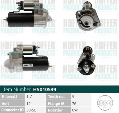 Hoffer H5010539 - Starter www.molydon.hr