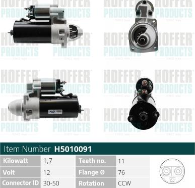 Hoffer H5010091 - Starter www.molydon.hr