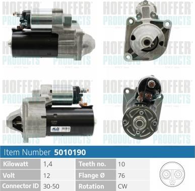 Hoffer H5010190 - Starter www.molydon.hr