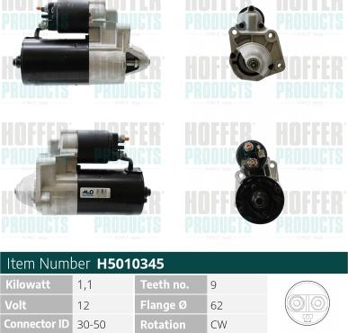 Hoffer H5010345 - Starter www.molydon.hr