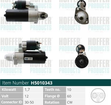 Hoffer H5010343 - Starter www.molydon.hr