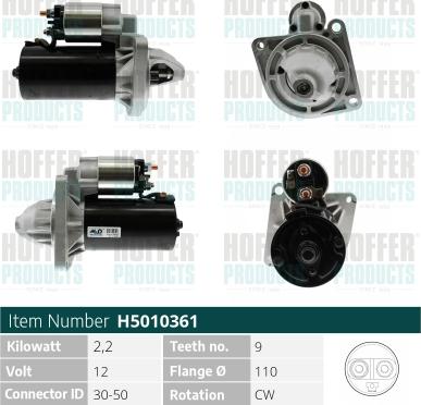 Hoffer H5010361 - Starter www.molydon.hr