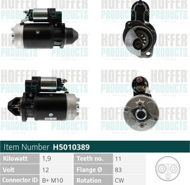 Hoffer H5010389 - Starter www.molydon.hr