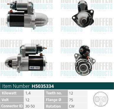 Hoffer H5035334 - Starter www.molydon.hr