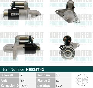 Hoffer H5035742 - Starter www.molydon.hr