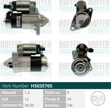 Hoffer H5035765 - Starter www.molydon.hr