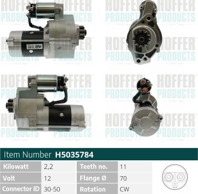 Hoffer H5035784 - Starter www.molydon.hr