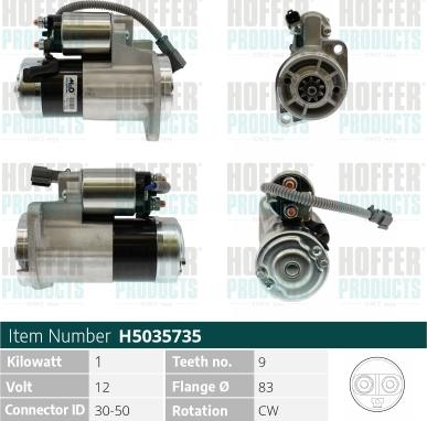 Hoffer H5035735 - Starter www.molydon.hr