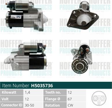 Hoffer H5035736 - Starter www.molydon.hr