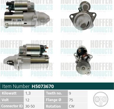 Hoffer H5073670 - Starter www.molydon.hr