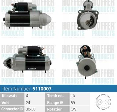 Hoffer H5110007 - Starter www.molydon.hr