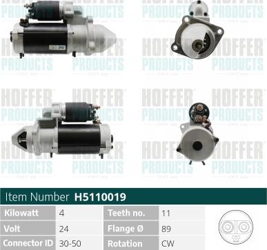 Hoffer H5110019 - Starter www.molydon.hr