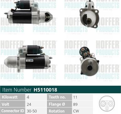 Hoffer H5110018 - Starter www.molydon.hr