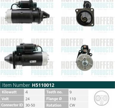 Hoffer H5110012 - Starter www.molydon.hr