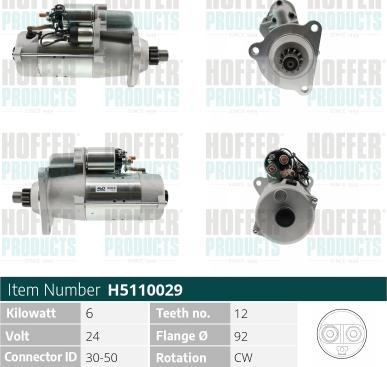 Hoffer H5110029 - Starter www.molydon.hr