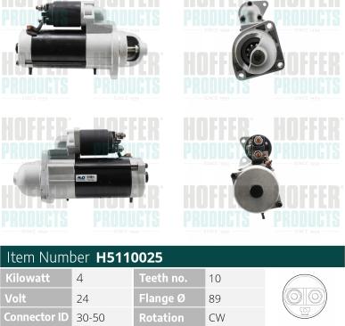 Hoffer H5110025 - Starter www.molydon.hr