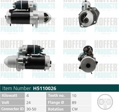 Hoffer H5110026 - Starter www.molydon.hr