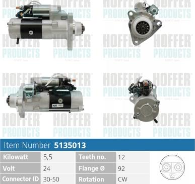 Hoffer H5135013 - Starter www.molydon.hr