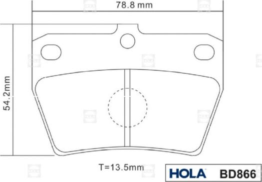 Hola BD866 - Komplet Pločica, disk-kočnica www.molydon.hr