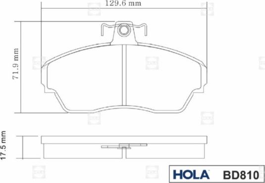 Hola BD810 - Komplet Pločica, disk-kočnica www.molydon.hr