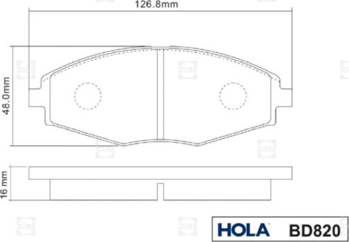 Hola BD820 - Komplet Pločica, disk-kočnica www.molydon.hr