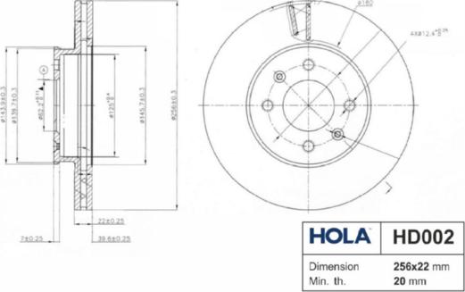 Hola HD002 - Kočioni disk www.molydon.hr