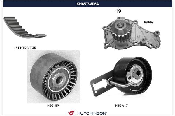 Hutchinson KH 457WP64 - Vodena pumpa sa kompletom zupčastog remena www.molydon.hr