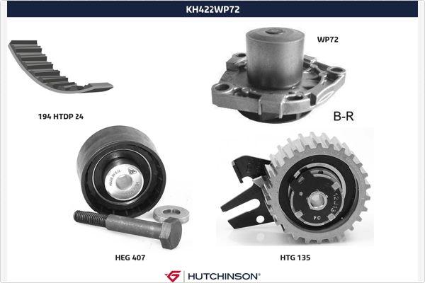 Hutchinson KH 422WP72 - Vodena pumpa sa kompletom zupčastog remena www.molydon.hr