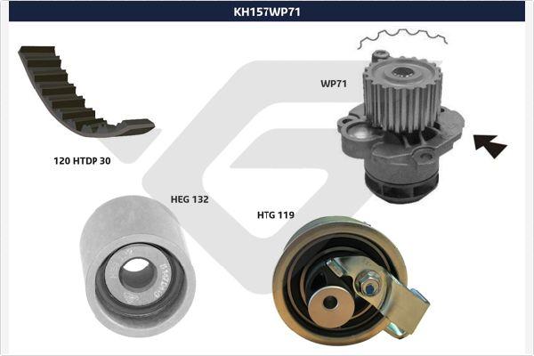 Hutchinson KH 157WP71 - Vodena pumpa sa kompletom zupčastog remena www.molydon.hr