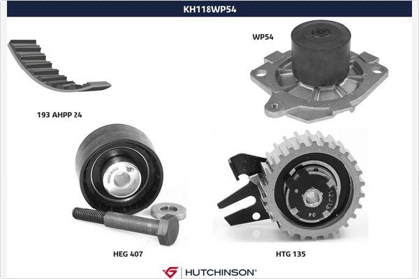 Hutchinson KH 118WP54 - Vodena pumpa sa kompletom zupčastog remena www.molydon.hr