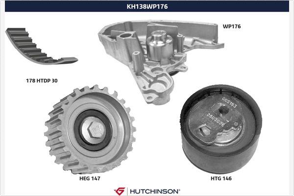 Hutchinson KH 138WP176 - Vodena pumpa sa kompletom zupčastog remena www.molydon.hr