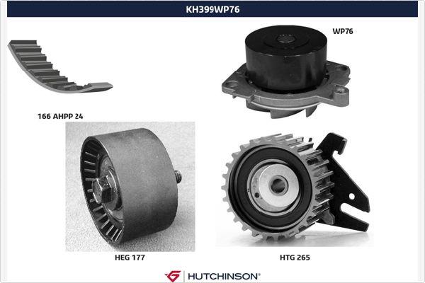 Hutchinson KH 399WP76 - Vodena pumpa sa kompletom zupčastog remena www.molydon.hr