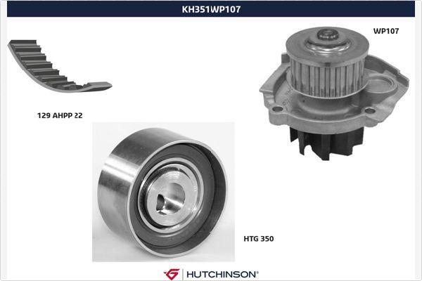 Hutchinson KH 351WP107 - Vodena pumpa sa kompletom zupčastog remena www.molydon.hr