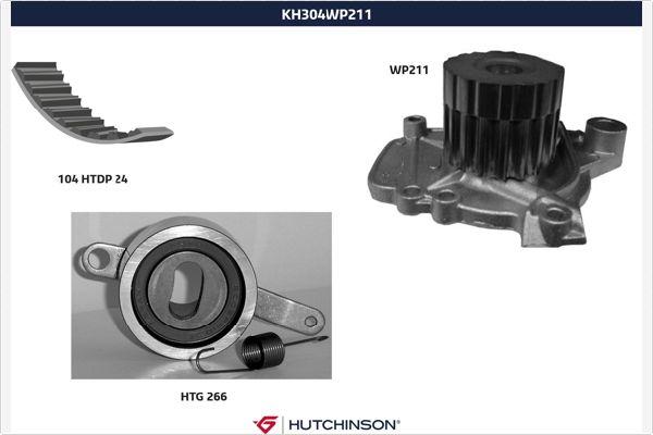 Hutchinson KH 304WP211 - Vodena pumpa sa kompletom zupčastog remena www.molydon.hr