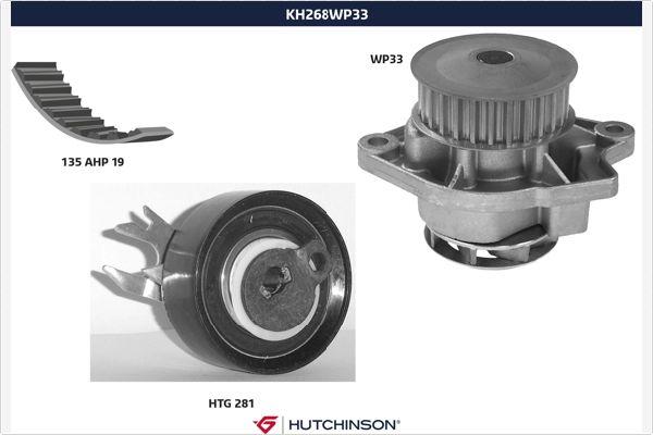Hutchinson KH 268WP33 - Vodena pumpa sa kompletom zupčastog remena www.molydon.hr