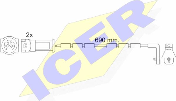 Icer 610445 E C - Signalni kontakt, trosenje kočione plocice www.molydon.hr