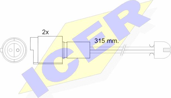 Icer 610455 E C - Signalni kontakt, trosenje kočione plocice www.molydon.hr