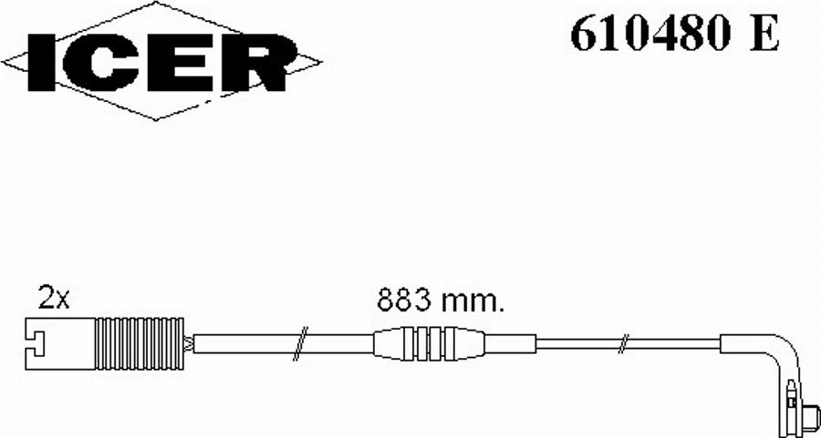 Icer 610480E - Signalni kontakt, trosenje kočione plocice www.molydon.hr