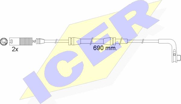 Icer 610479 E C - Signalni kontakt, trosenje kočione plocice www.molydon.hr