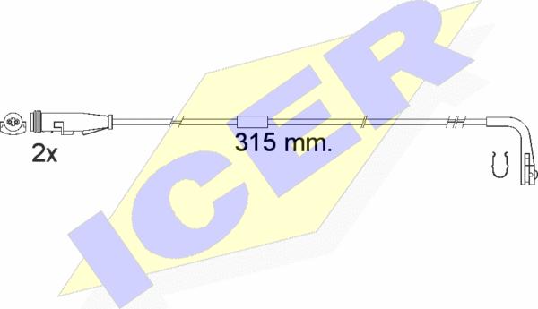 Icer 610549 E C - Signalni kontakt, trosenje kočione plocice www.molydon.hr