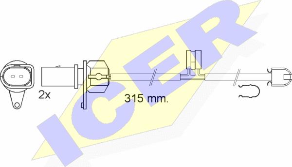 Icer 610569 E C - Signalni kontakt, trosenje kočione plocice www.molydon.hr